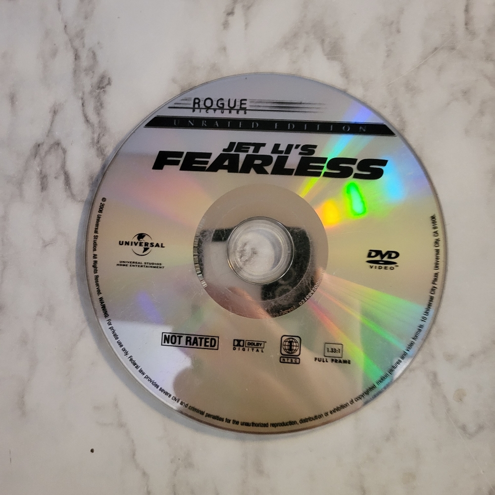 Jet Li's Fearless DVD Movie